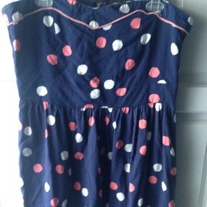 Navy blue polka dot dress